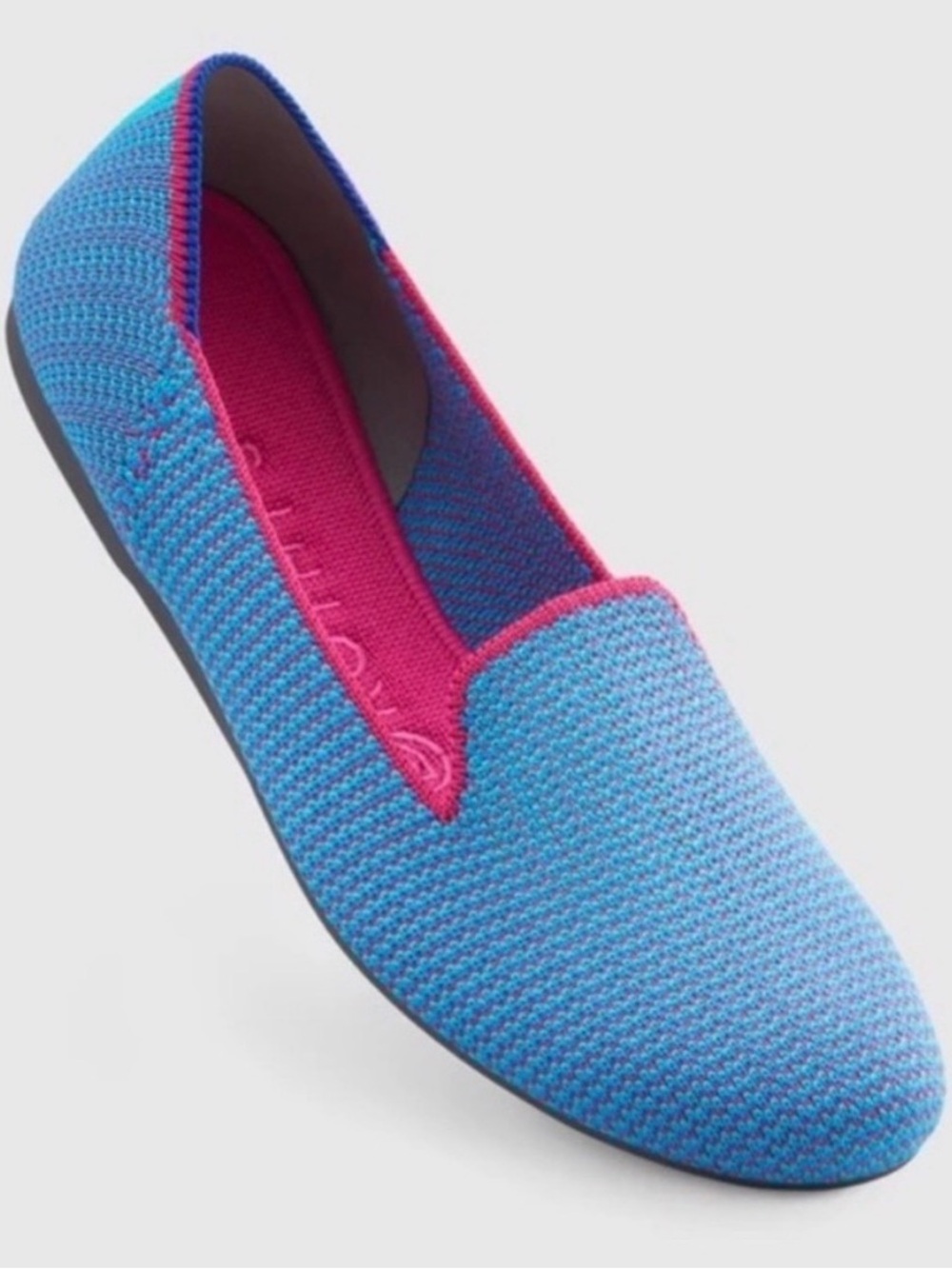 Rothy's The Loafer Bluebell Triple Stitch Knit flats Sz 7